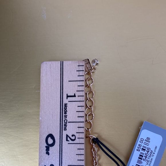 Robert Lee Morris Necklace Soho CollectionGold Long Chain Heart Pendant Necklace - Picture 12 of 14